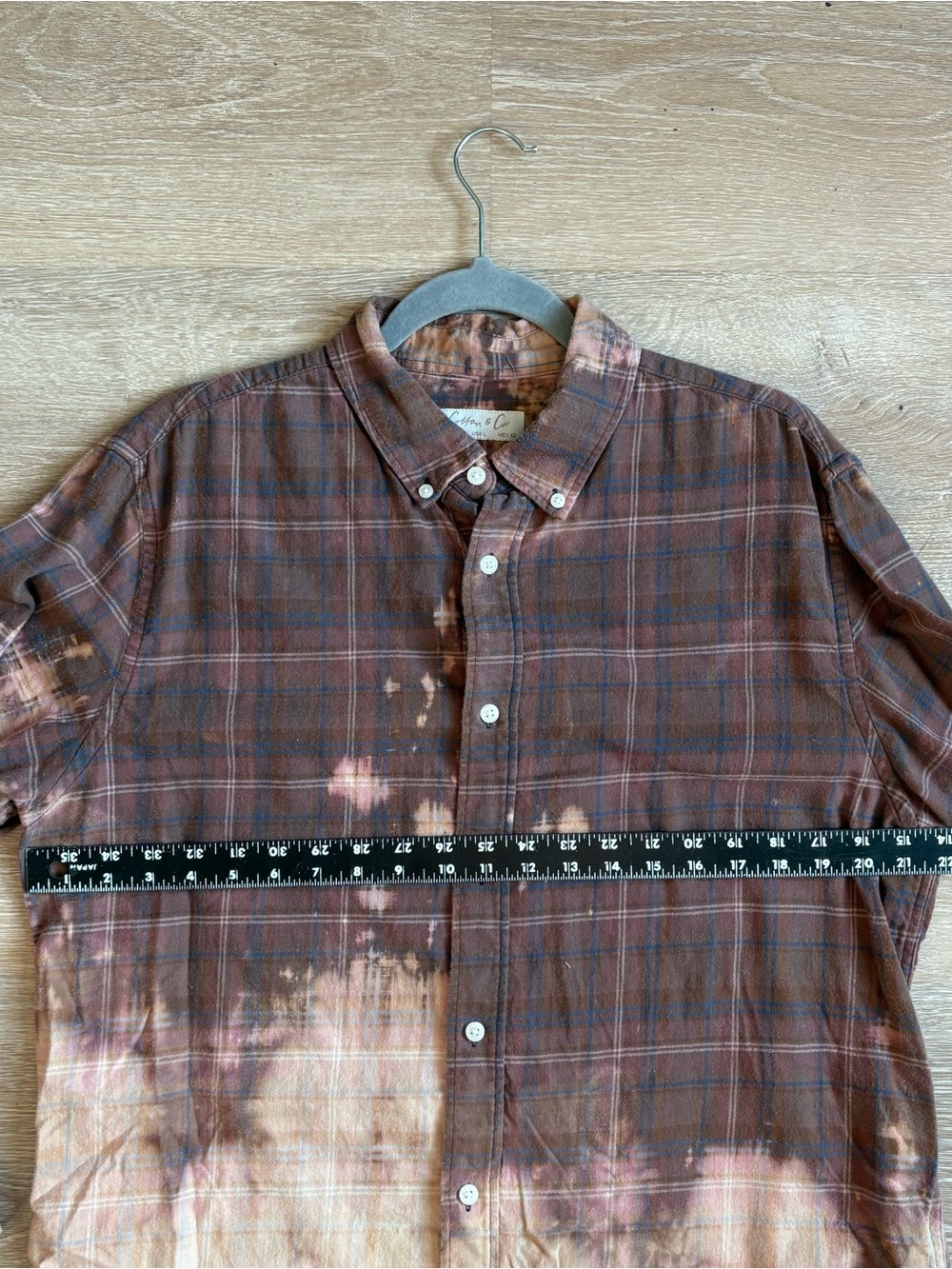 Grateful Dead Inspired Bleach Distressed Upcycled Flannel - Picture 10 of 10